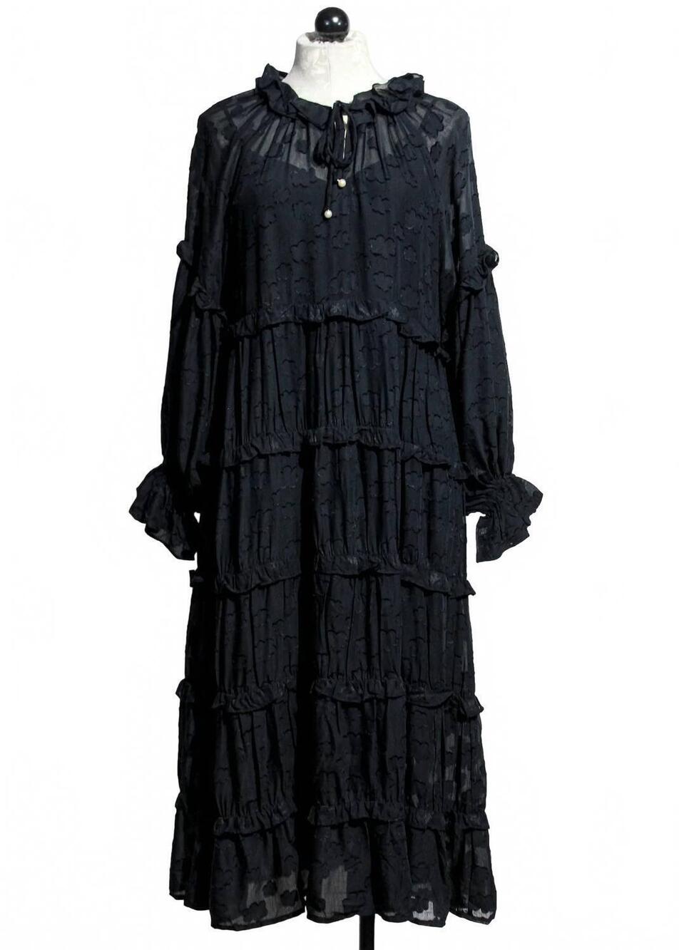 NEW EMILY LOVELOCK women's linda dress in black